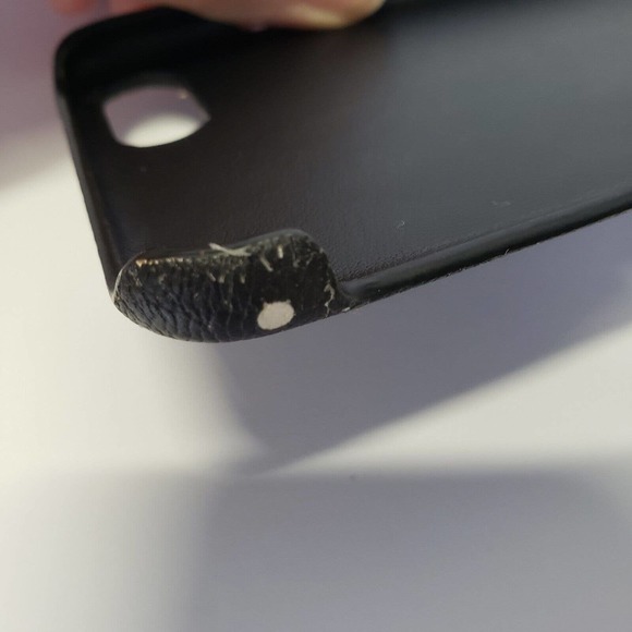 Miu Miu Iphone Apple 7 Cell Phone Case Hard Cover Hearts Black Polka Dot Snap - Picture 6 of 7